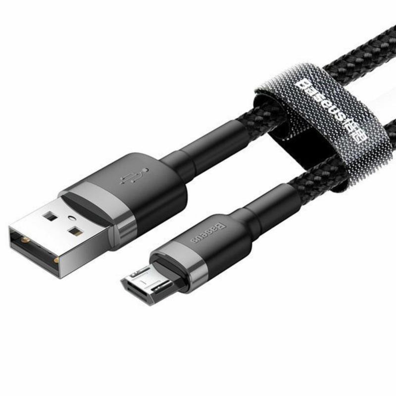 BASEUS Kabel USB do Micro USB Cafule 2.4A 1m (szaro-czarny) | Sklep online Galonoleje.pl