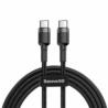 BASEUS Kabel USB-C do USB-C PD Cafule PD 2.0, QC 3.0, 60W, 2m (czarno-szary) | Sklep online Galonoleje.pl
