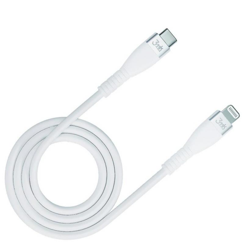 3MK Hyper Silicone Cable USB-C/Lightning  20W, 3A kabel ( biały) | Sklep online Galonoleje.pl