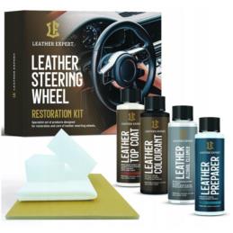 Leather Expert Leather Steering Wheel Kit Black 4x50ml (zestaw) - renowacja skóry kierownicy | Sklep online Galonoleje.pl