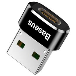 BASEUS Adapter USB-C do USB-A 3A (czarny) | Sklep online Galonoleje.pl