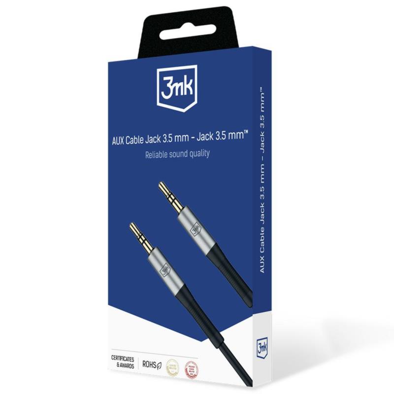 3MK AUX Cable Jack 3,5mm - Jack 3,5 mm | Sklep online Galonoleje.pl