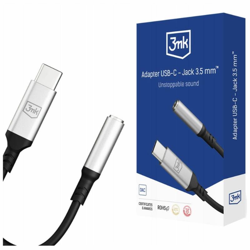 3MK AUX Cable USB-C - Jack 3,5mm | Sklep online Galonoleje.pl