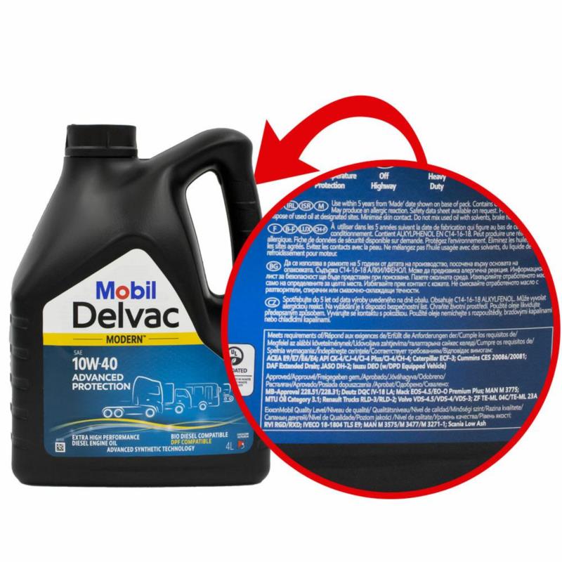 MOBIL Delvac Modern Advance Protection 10w40 4L - olej silnikowy do aut ...