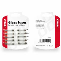 AMIO Bezpieczniki samochodowe, szklane / Glass fuse 30 mm 10 pcs blister | Sklep online Galonoleje.pl