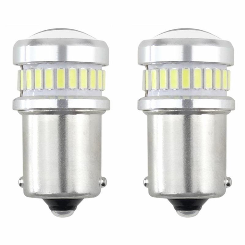 AMIO Żarówki LED CANBUS 3014 24SMD + 3030 6SMD 1156 BA15S P21W R10W R5W White 12V/24V | Sklep online Galonoleje.pl