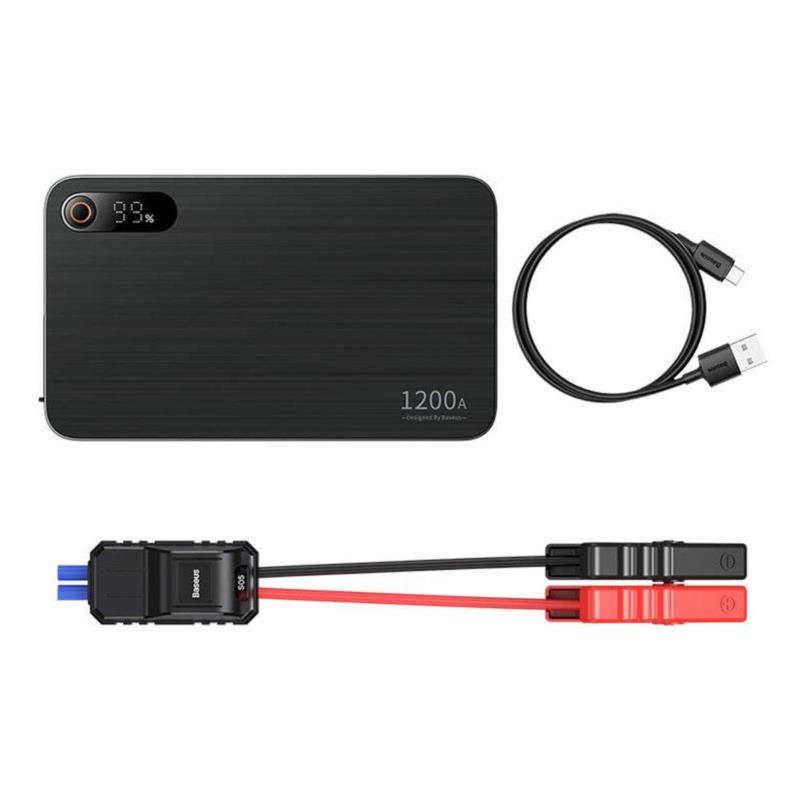 BASEUS Car Jump Starter Pro+ 12000mAh, 1200A, USB (czarny) - powerbank, rozrusznik | Sklep online Galonoleje.pl