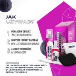 GYEON Q2M LeatherSet Mild - zestaw do czyszczenia skóry | Sklep online Galonoleje.pl