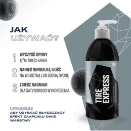GYEON Q2M Tire Express 500ml - dressing do opon z SiO2 kwarcem | Sklep online Galonoleje.pl