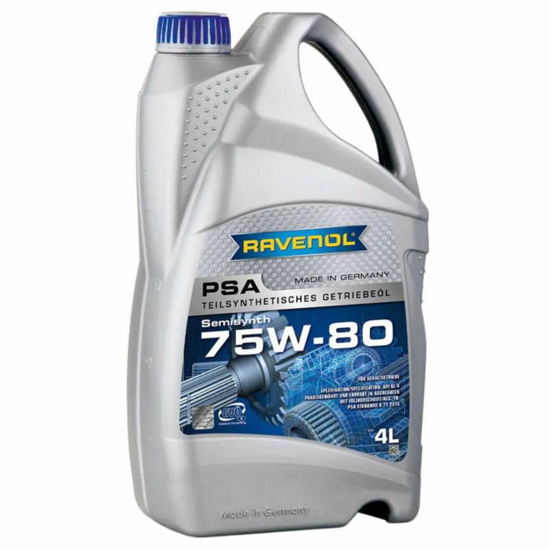 RAVENOL PSA 75W80 4L - przekładniowy olej do skrzyni biegów manualnej i mostu | Sklep online Galonoleje.pl RAVENOL PSA 75W80 4L - przekładniowy olej do skrzyni biegów manualnej i mostu | Sklep online Galonoleje.pl