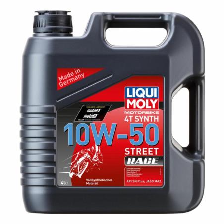 LIQUI MOLY Motorbike 4T Synth Street Race 10w50 4L 1686 - w pełni syntetyczny olej motocyklowy