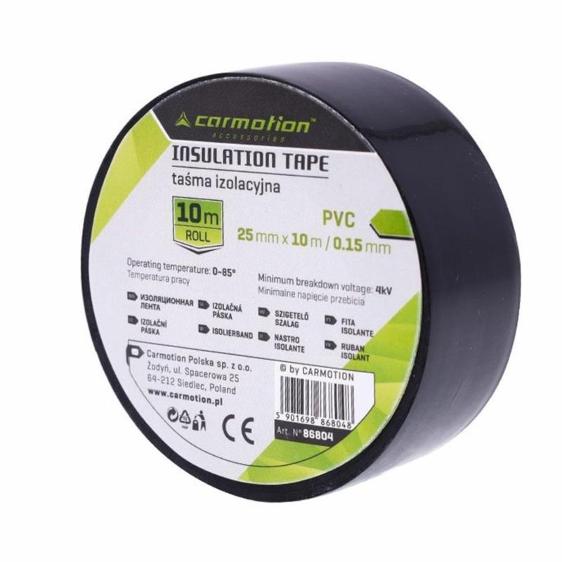 CARMOTION Taśma Izolacyjna PCV 0,15mm x 25mm x 10mm 1szt - czarna | Sklep online Galonoleje.pl