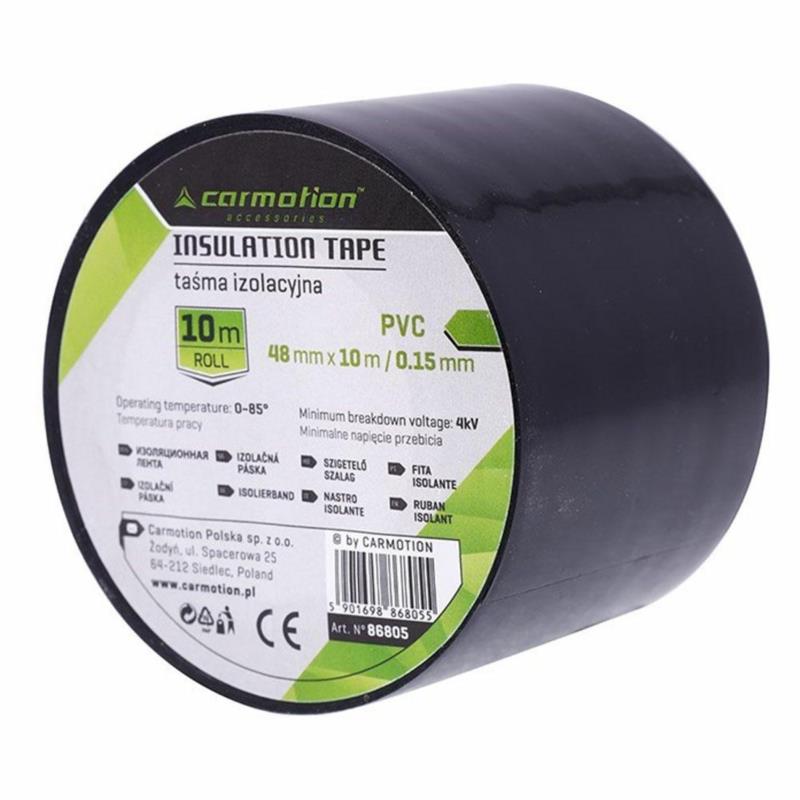 CARMOTION Taśma Izolacyjna PCV 0,15mm x 48mm x 10m 1 szt - czarna | Sklep online Galonoleje.pl