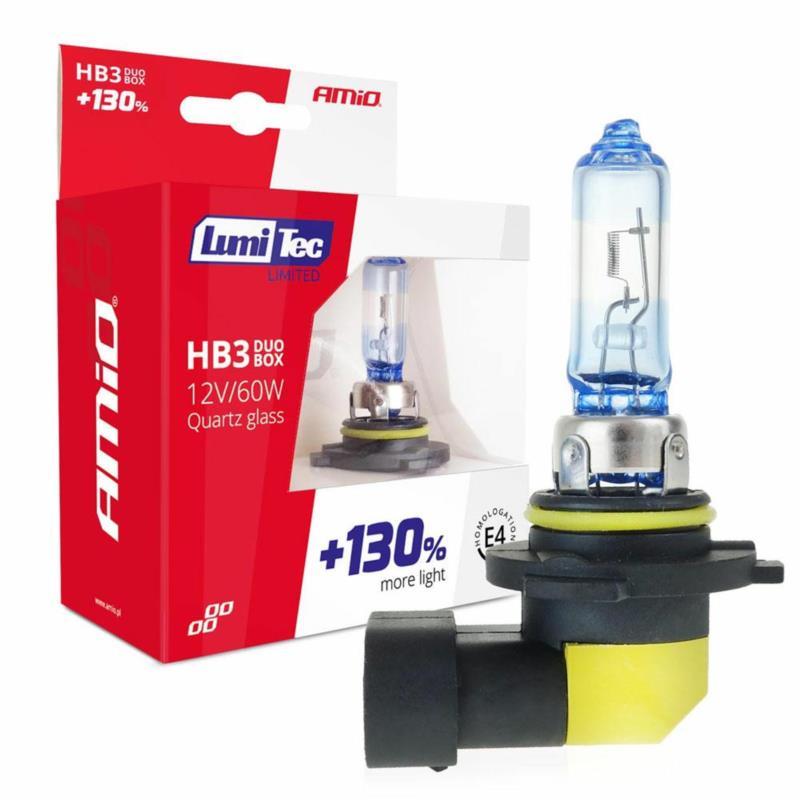 AMIO Żarówki halogenowe HB3 12V 60W LumiTec LIMITED +130% DUO | Sklep online Galonoleje.pl AMIO Żarówki halogenowe HB3 12V 60W LumiTec LIMITED +130% DUO | Sklep online Galonoleje.pl