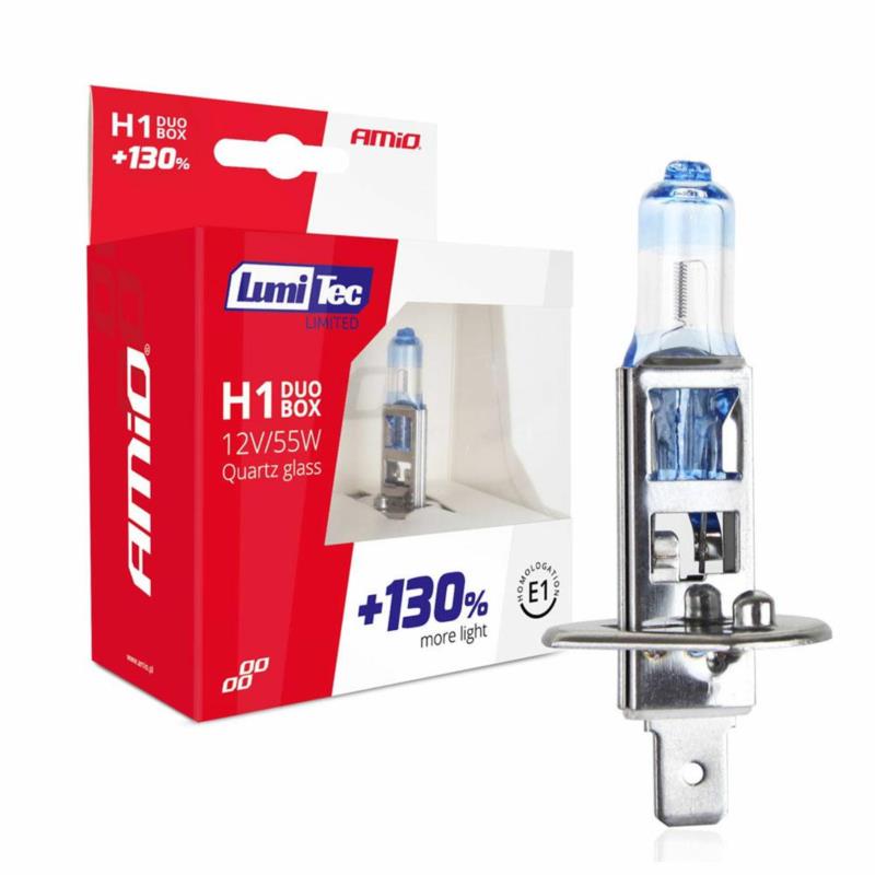 AMIO Żarówki halogenowe H1 12V 55W LumiTec LIMITED +130% DUO | Sklep online Galonoleje.pl AMIO Żarówki halogenowe H1 12V 55W LumiTec LIMITED +130% DUO | Sklep online Galonoleje.pl