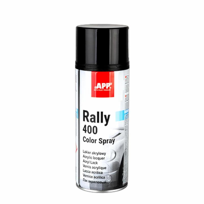 APP Rally Color Spray 400ml - lakier akrylowy (czarny połysk) | Sklep online Galonoleje.pl APP Rally Color Spray 400ml - lakier akrylowy (czarny połysk) | Sklep online Galonoleje.pl