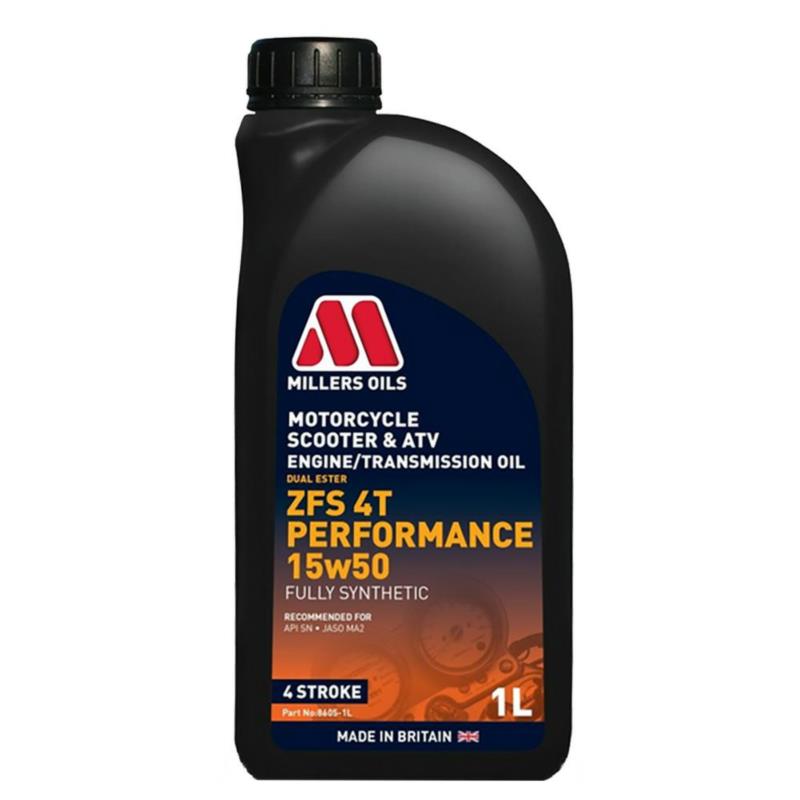 MILLERS ZFS 4T Performance 15w50 1L syntetyczny olej motocyklowy | Sklep online Galonoleje.pl