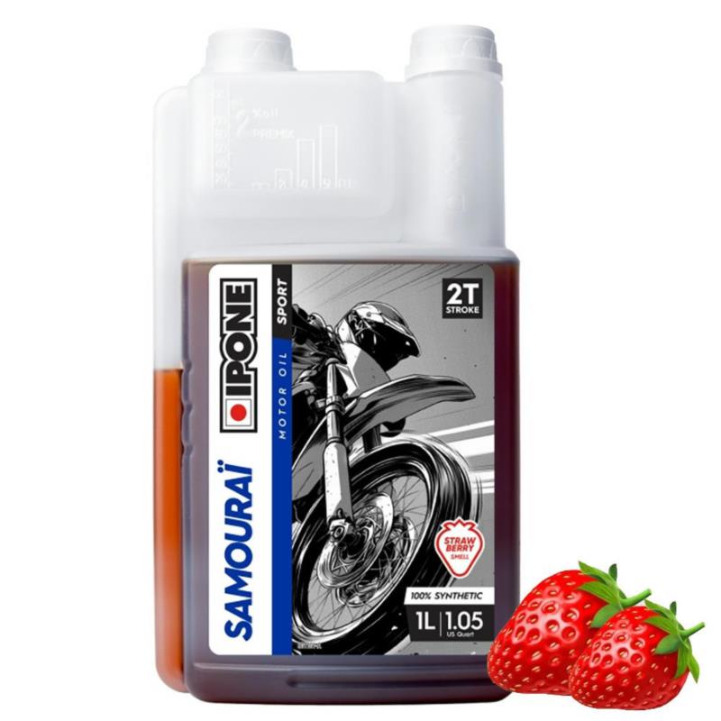 IPONE Samourai Racing 2T 1L Truskawka - motocyklowy olej do mieszanki do dwusuwa | Sklep online Galonoleje.pl IPONE Samourai Racing 2T 1L Truskawka - motocyklowy olej do mieszanki do dwusuwa | Sklep online Galonoleje.pl