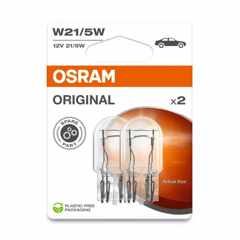 OSRAMOriginal W21/5W 12V 21/5W T20 - Żarówki Dwuwłóknowe (2 szt.)