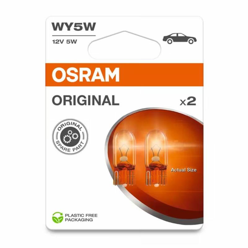 OSRAM Original WY5W 12V 5W | Pomarańczowe Żarówki Sygnalizacyjne (2 szt.)