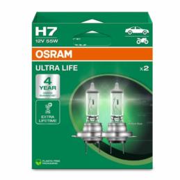 OSRAM Ultra Life H7 12V 55W | Zestaw 2szt. Żarówek o Wydłużonej Żywotności