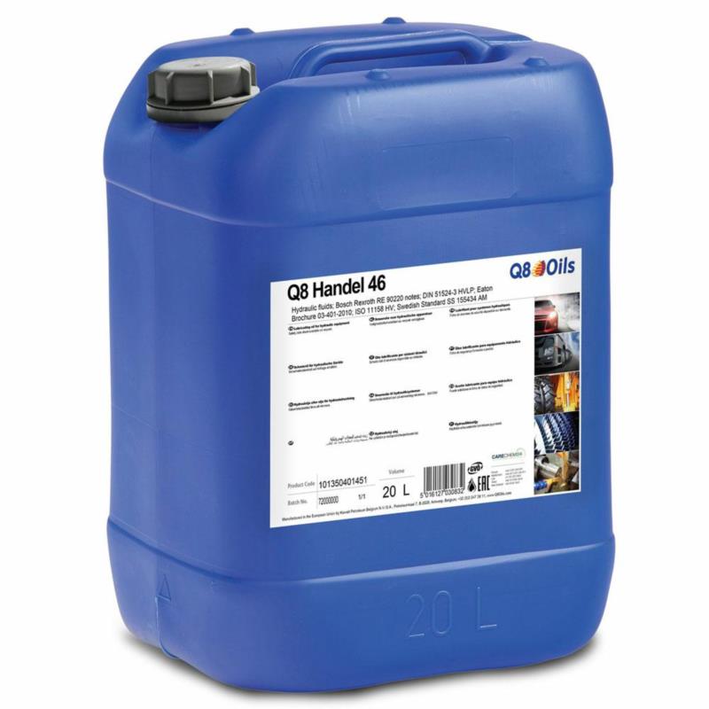 Q8 Handel 46 HVLP-46 20L Wysokowydajny Olej Hydrauliczny | Sklep online Galonoleje.pl Q8 Handel 46 HVLP-46 20L Wysokowydajny Olej Hydrauliczny | Sklep online Galonoleje.pl