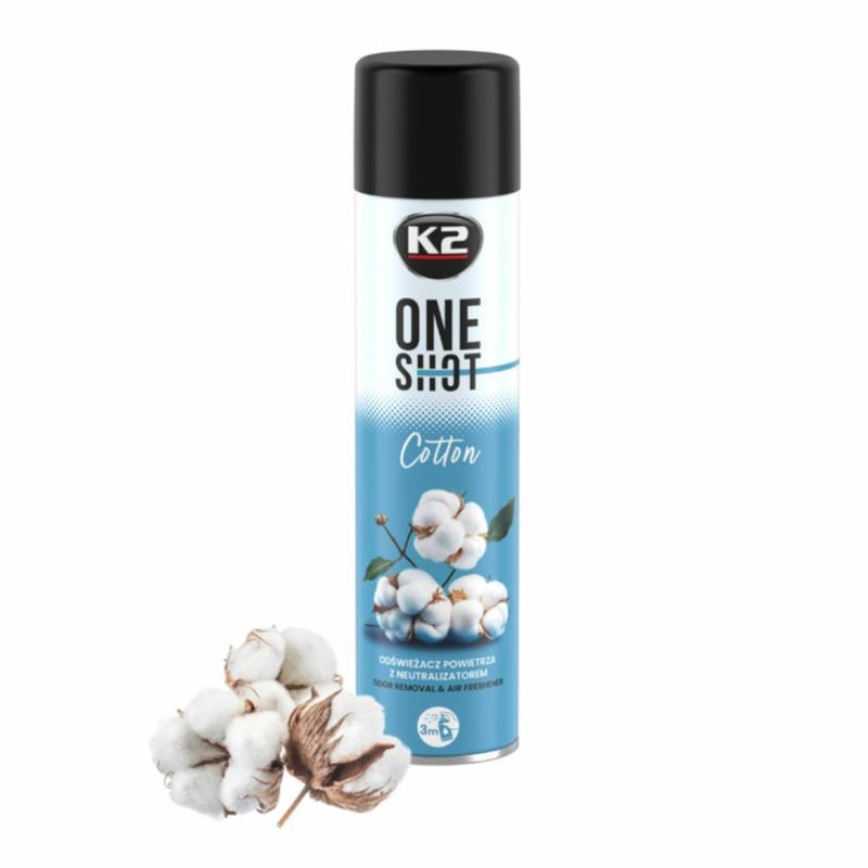 K2 One Shot - odświeżacz i neutralizator zapachów bawełna 600ml