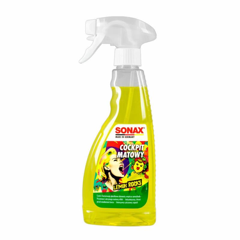 SONAX Cockpit Matowy Lemon Rocks - płyn do pielęgnacji kokpitu 500ml SONAX Cockpit Matowy Lemon Rocks - płyn do pielęgnacji kokpitu 500ml