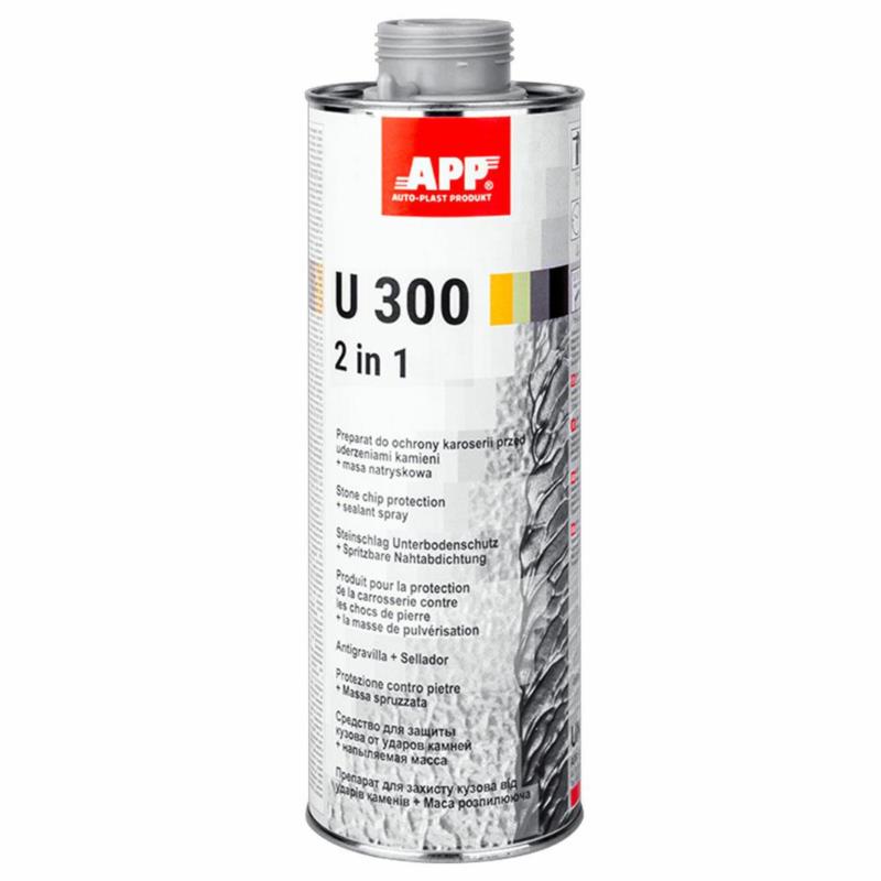 APP U300 2 in 1 1L- preprat do ochrony karoserii + masa natryskowa (szary) | Sklep online Galonoleje.pl