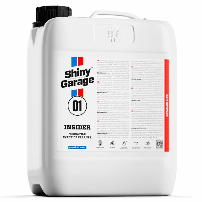 SHINY GARAGE Insider - uniwersalny płyn do czyszczenia wnętrza auta 5L | Sklep online Galonoleje.pl