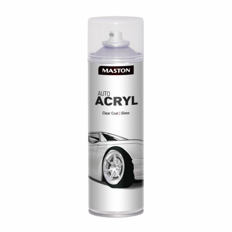 MASTON AutoAcryl - lakier bezbarwny akrylowy połysk w sprayu 500ml MASTON AutoAcryl - lakier bezbarwny akrylowy połysk w sprayu 500ml