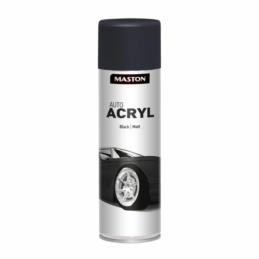 MASTON AutoAcryl - lakier akrylowy czarny mat w sprayu 500ml