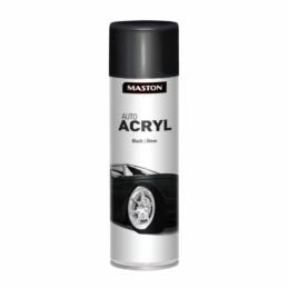 MASTON AutoAcryl - lakier akrylowy czarny połysk w sprayu 500ml
