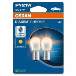 OSRAM Diadem Chrome - chromowane żarówki do kierunkowskazów PY21W (2 szt.)