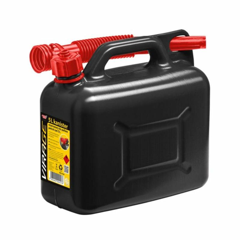 MOJE AUTO VIRAGE - kanister rezerwowy do paliwa 5L czarny z lejkiem | Sklep online Galonoleje.pl