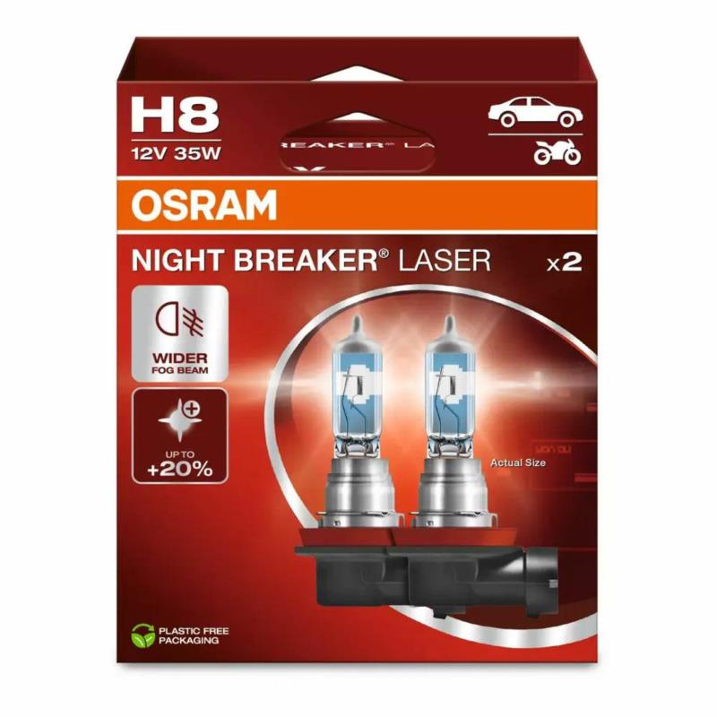 OSRAM Night Breaker Laser H8 - żarówki halogenowe +150% (2 szt.) | Sklep online Galonoleje.pl OSRAM Night Breaker Laser H8 - żarówki halogenowe +150% (2 szt.) | Sklep online Galonoleje.pl