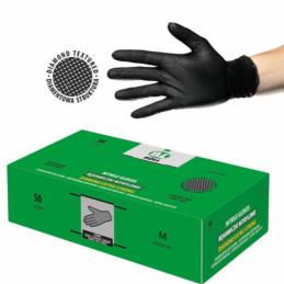 BOLL Rękawice nitrylowe DIAMOND M 50szt. – Czarne wzmocnione | Sklep online Galonoleje.pl