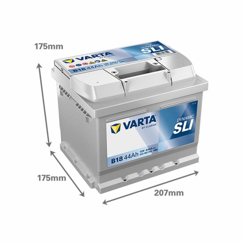 VARTA Dynamic SLI B18 44Ah 440A P+ – Akumulator 175mm (Niski) | Sklep online Galonoleje.pl
