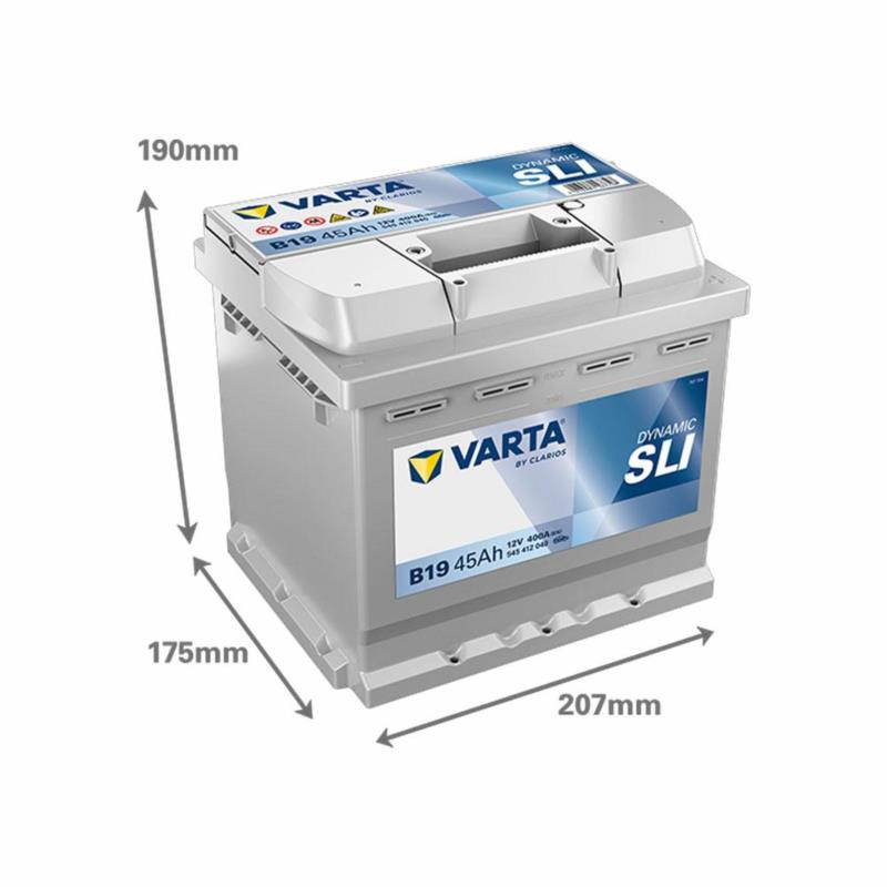 VARTA Dynamic SLI B19 45Ah 400A P+ – Akumulator 12V (Prawy Plus) | Sklep online Galonoleje.pl
