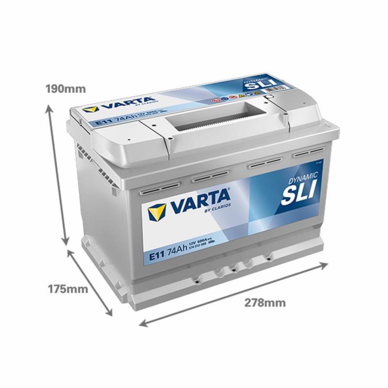 VARTA Dynamic SLI E11 74Ah 680A P+ – Akumulator 12V (Obudowa L3) | Sklep online Galonoleje.pl
