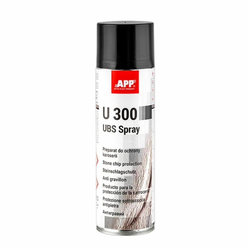 APP U300 2w1 – Masa natryskowa w sprayu i uszczelniacz (Baranek) Czarny 500ml