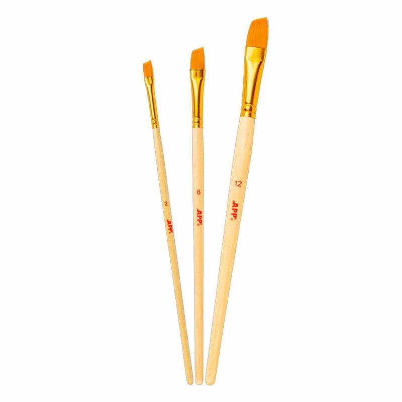 APP Angle Brush - zestaw skośnych pędzli wyprawkowych 3szt. | Sklep online Galonoleje.pl