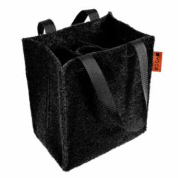 VOGO Torba na 6 butelek – Organizer Welur Premium Czarny (Wyjmowana przegroda) | Sklep online Galonoleje.pl