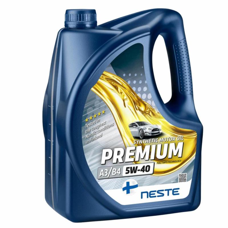 NESTE Premium A3/B4 5W40 4L – Syntetyczny olej silnikowy API SN | Sklep online Galonoleje.pl