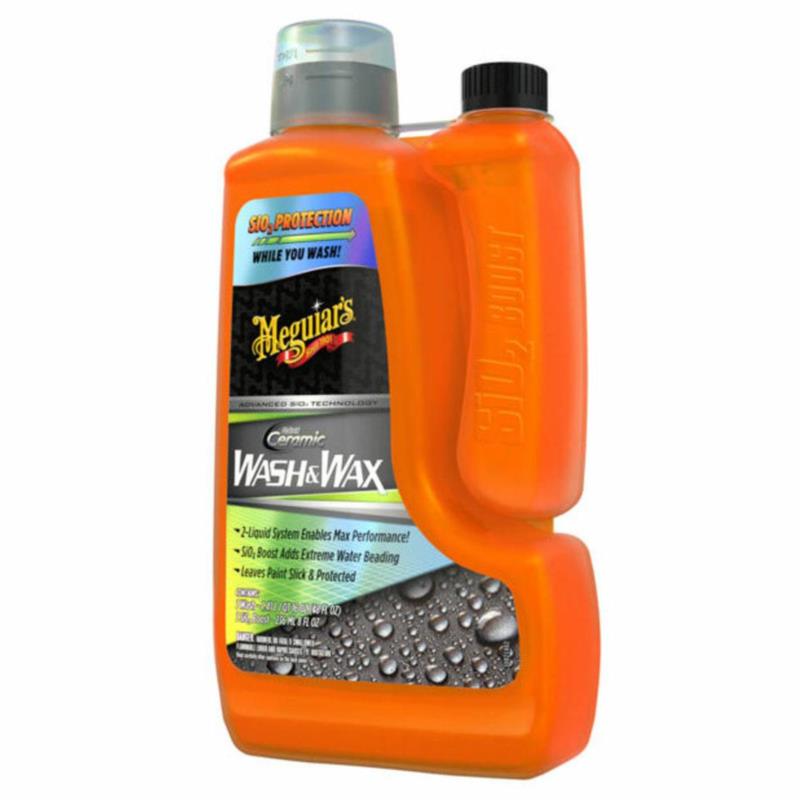 MEGUIARS Hybrid Ceramic Wash & Wax – Dwuskładnikowy szampon z SiO2 (1,4L + 236ml) | Sklep online Galonoleje.pl