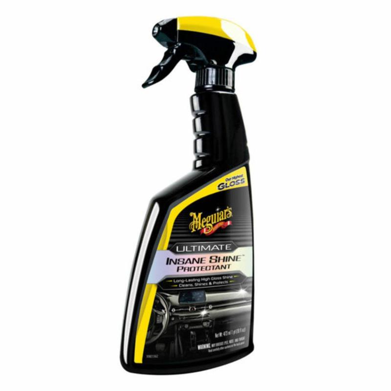 MEGUIARS Ultimate Insane Shine Protectant 473ml – Kokpit i guma (Wysoki Połysk) | Sklep online Galonoleje.pl