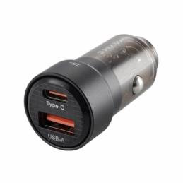 WAYME Ładowarka Samochodowa 75W (USB-C PD 45W + USB 30W) – Transparentna Czarna | Sklep online Galonoleje.pl