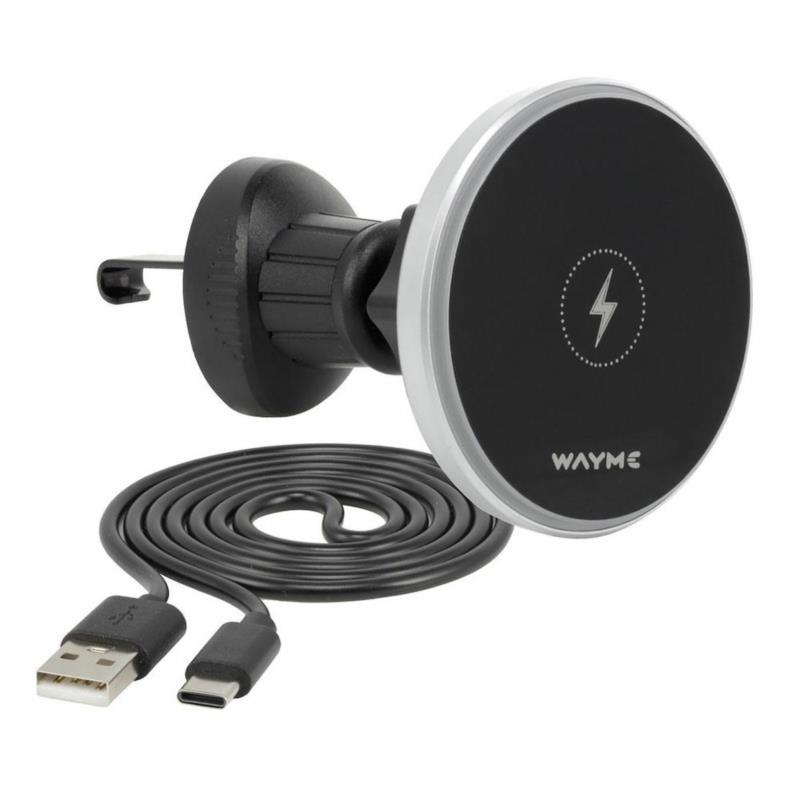 WAYME Aluminiowy Uchwyt Magnetyczny 15W do Kratki + Kabel USB-C | Sklep online Galonoleje.pl