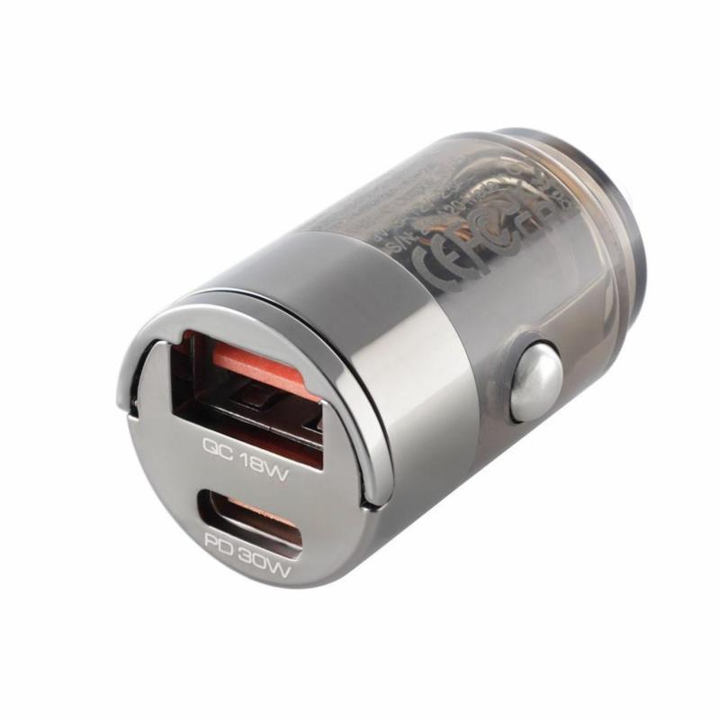 WAYME Ładowarka Samochodowa Nano (USB-C PD 30W + USB 18W) – Z Pierścieniem | Sklep online Galonoleje.pl