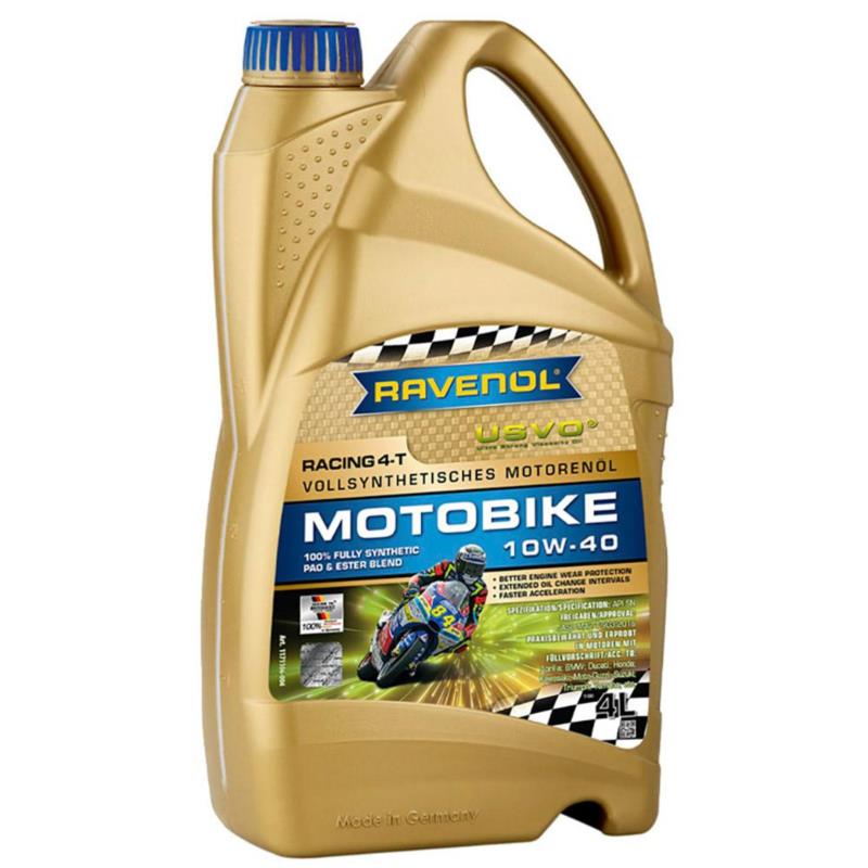 RAVENOL Racing-4T Motobike 10W40 4L - syntetyczny olej motocyklowy | Sklep online Galonoleje.pl